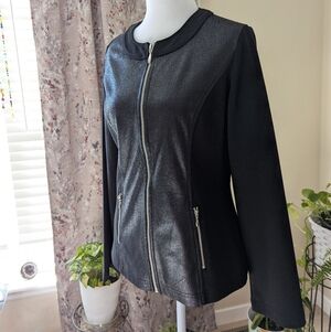 Chico's Black Zipper Long Sleeve Jacket